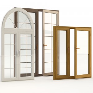 Perfiles de aluminio de doble hoja exterior de ventanas