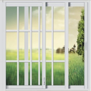 Perfiles de aluminio de rotura de puente térmico ventanas de doble hoja